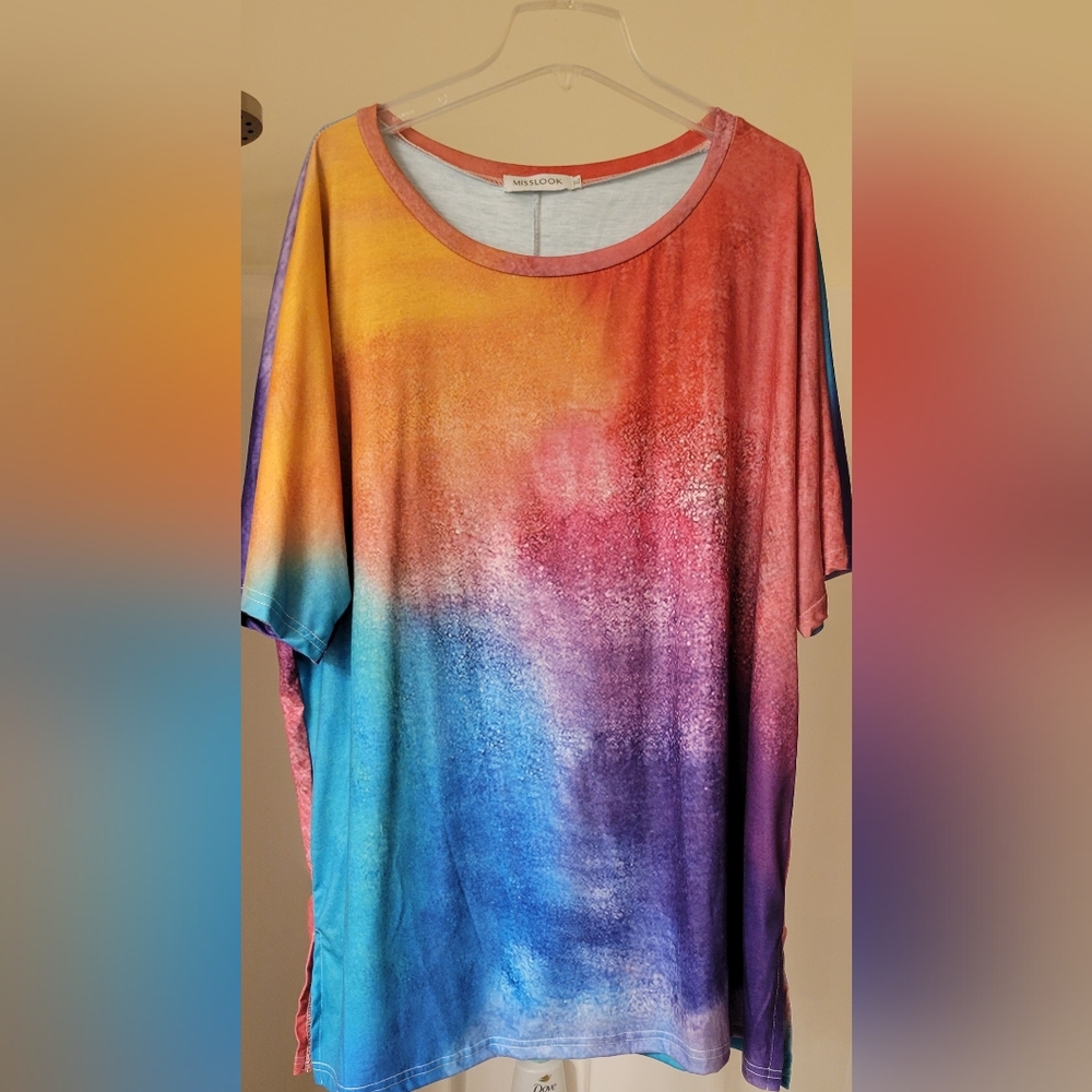 MISSLOOK MULTICOLOR SHORT SLEEVE TEE